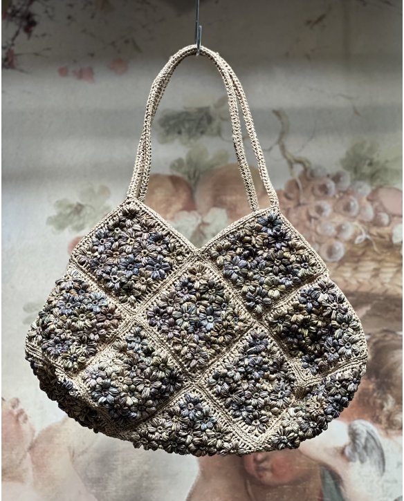 Sophie Digard | Large Raffia Bag | Patchwork | Limones